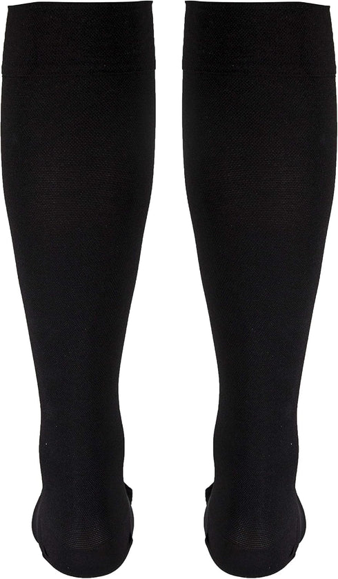 Truform Short Length 20-30 mmHg Compression Stockings, Open Toe, Beige, Small