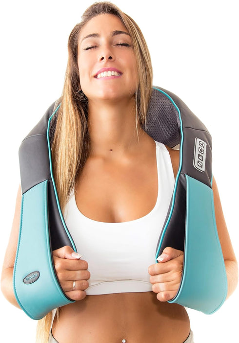 InvoSpa Shiatsu Neck and Back Massager with Heat - Deep Kneading Pillow
