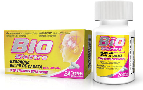 Extra Strength Pain & Headache Reliever Tablets with Aspirin & Caffeine, 24 Count