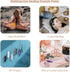 CrystalTears Healing Crystal Stones Set - Hexagonal Natural Amethyst, Rose Quartz, Clear Quartz Reiki Healing Crystals