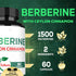 1500mg Berberine with Ceylon Cinnamon Supplement - Extra Strength for Immune System, Digestive Health & Energy