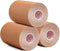 3 Pack Kinesiology Tape, Water Resistant Muscle Support Adhesive Sport Tape for Pain Relief, Tan 4in 5.5yd