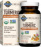 Garden of Life Organics Extra Strength Turmeric - 120 Tablets with 100mg Curcumin, Black Pepper, Probiotics