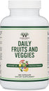 Fruits and Veggies Supplement - 180 Capsules, Daily Blend of 49 Fruits & Vegetables, Vegan Safe & Non-GMO by Double Wood