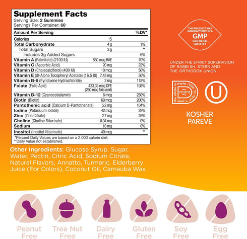 Zahler Chapter One Kids Multivitamin Gummy with 13 Vitamins & Nutrients, 120 Flavored Gummies, Certified Kosher