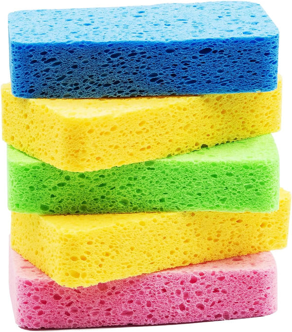 Temede Large Cellulose Sponges, Kitchen Sponges for Dish, Thick Heavy Duty Scrub