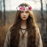 Vivivalue Women Flower Crown, Girl Flower Headband, Floral Headpiece Halo for Wedding Party Photos