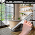 All-Purpose Stainless Steel Shower Squeegee, 10 Inch with 2 Adhesive Hooks for Bathroom, Window, Mirror Cleaning
