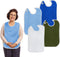 Ideahome Terry Cloth Adult Bibs, Hook and Loop Closure, 18" x 30" Reusable
