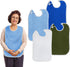 Ideahome Terry Cloth Adult Bibs, Hook and Loop Closure, 18" x 30" Reusable
