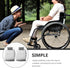 1.9cm Hemobllo Universal Wheelchair Leg Rest Thick Aluminum Alloy Footplates Pair, Heavy Duty Elevating Footrest