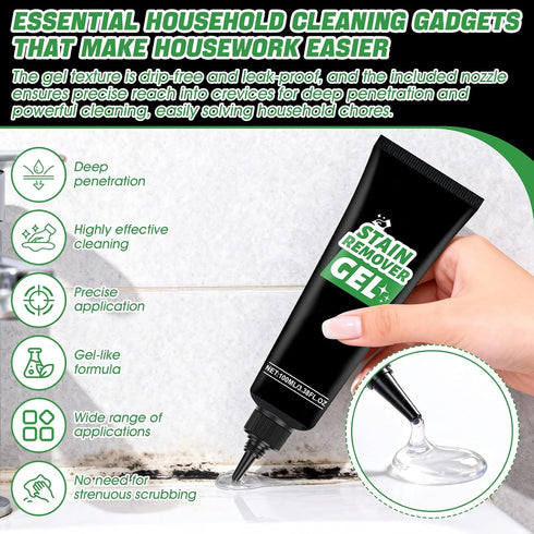 Nozzle 3.33 OZ Home Stain Cleaner, Stain Remover Gel with Pointed Highly Effective Stain Removal Gentle and Does Not