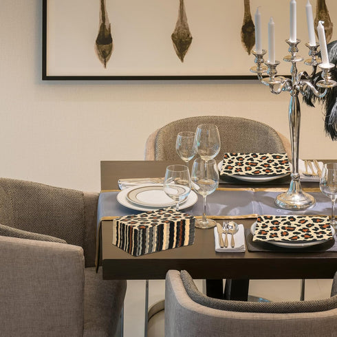 Zonon Brown,100 Leopard Print Guest Napkins Animal Disposable Guest Hand Towels Bathroom Cocktail Dinner Decorative