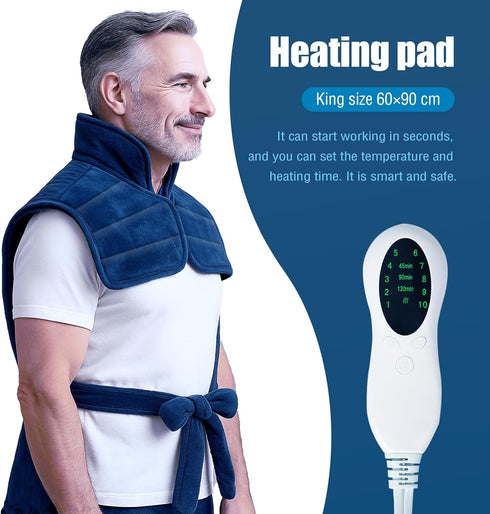 Heating Pad for Neck and Shoulders and Back,Exquisite Gifts for Mom Dad Wife Brother and Sister,Heating Pad for Back