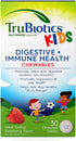 TruBiotics Probiotics for Kids, Sugar-Free Chewable for Digestive & Immune Health, Natural Strawberry Flavor, 30 Tablets