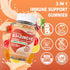 Sugar Free Vitamin C + D3 + Zinc Gummies for Adults 50+, 9 in 1 Immune Defense Supplement with D3 5000IU, Vegan - Pack