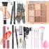 Makeup Set Kit for Women Girls Teens, Includes 9 Color Eyeshadow, Foundation, Eyebrow Pencil, 5Pcs Brushes, Sponge