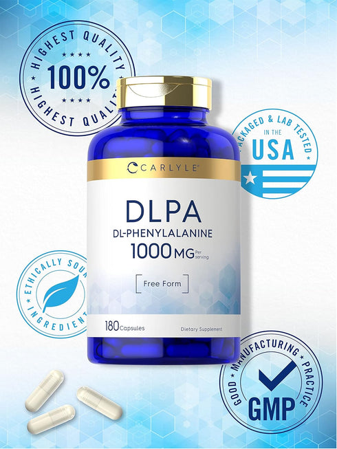 Carlyle DL-Phenylalanine, 1000mg, 180 Capsules, Non-GMO, Gluten Free Supplement