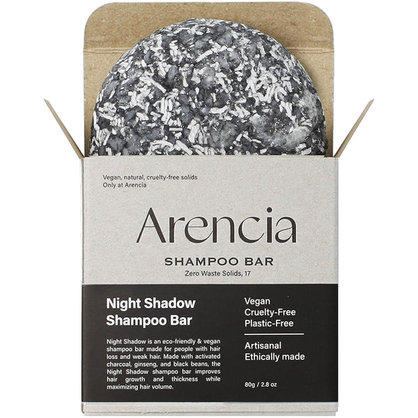 Night Shadow Biotin Shampoo Bar for Regrowth & Hair Loss, Darkening Gray Hair, Strengthening & Volumizing, Vegan,