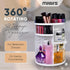 Masirs 360 Rotating Makeup Organizer - Adjustable Shelf Height and Fully Rotatable. The Perfect Cosmetic Organizer for Bedroom Dresser or Vanity Countertop. (White) by Masirs