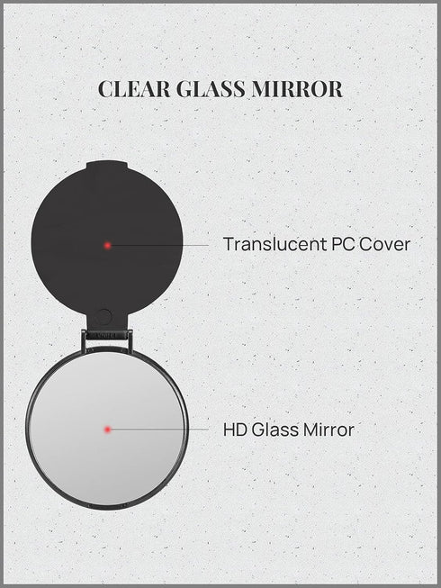 Round Makeup Mirror for Purse, Compact Mirror Bulk, Set of 24 (Black)
