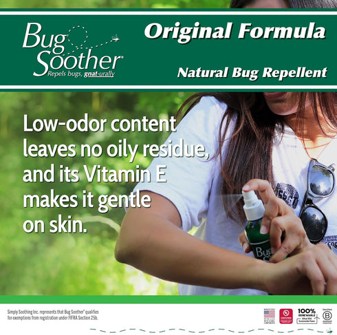 Bug Soother Spray 8 oz, Natural Insect, Gnat and Mosquito Repellent for Adults, Kids, and Pets