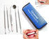 Dental Hygiene Set of 5 - Stainless Steel Tarter Scraper, Toothpick, Mouth Mirror, Ideal for Personal Use