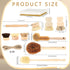 Swakuta 12 Set 65 Pcs Bamboo Dish Brush with Ft Hemp Rope Wooden Palm Pot Brush Natural Scrubbers Brushes Sisal