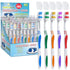 Bulk Toothbrush Pack with Covers, Premium Quality, Individually Wrapped Colorful Tooth Brushes, 100