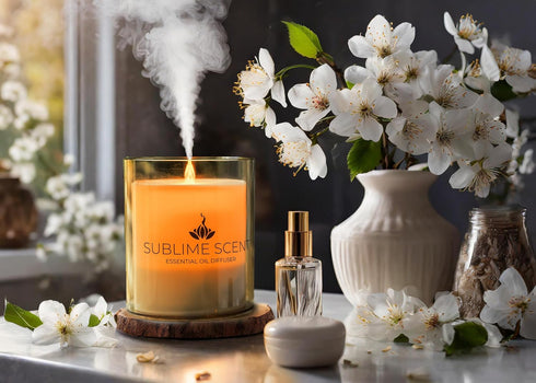 Sublime Scent 150ml Flameless Essential Oil Diffuser - Corded. It Features an Easy to use Water Tank, Light on or Off