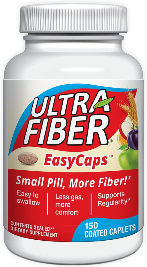 Caplets - Small Pill with More Fiber, 150ct, Fiber Support for Regularity