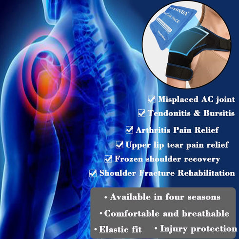 Shoulder Brace, Support and Compression Sleeve, Rotator Cuff Shoulder Brace for Men & Women, AC Joint Pain Relief, Arm