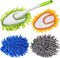 Microfiber Duster for Cleaning, Hand Washable with 4 pcs Replaceable Microfiber Head for Home Use
