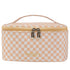 KITENROM Preppy Makeup Bag, Travel Cosmetic Bags for Women, Multi-color Checkered Small Pouch, Waterproof (Pink
