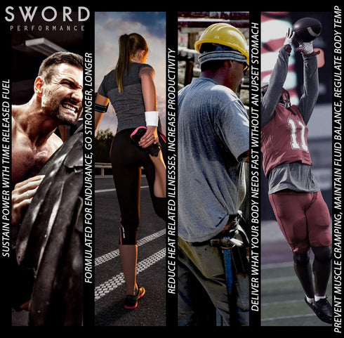SWORD Performance Electrolyte Powder, Carbohydrate Energy Drink Mix, 30 Servings, Gluten-Free