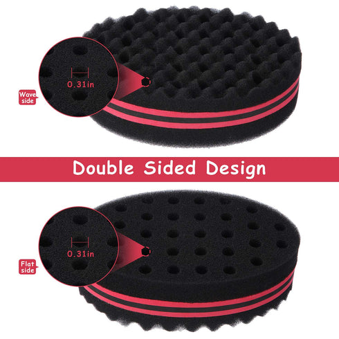 Leinuosen 2 Pieces Afro Twist Hair Comb, Wave Curl Brush Comb for Natural Coils (Black)