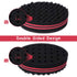 Leinuosen 2 Pieces Afro Twist Hair Comb, Wave Curl Brush Comb for Natural Coils (Black)