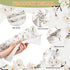 Outus 200 3 (7.9 4.3 Inch Pcs Floral White Magnolia Guest Napkins Ply Spring Flower Dinner Hand Napkin Blossom