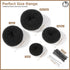 Teenitor Hair Donut, Hair Bun Maker, Black (Extra-large, Large, Medium and Small)