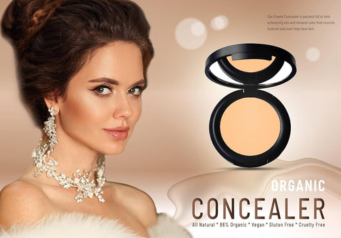 Mom's Secret 100% Natural Concealer - Organic, Vegan, Gluten Free, 0.11 oz (Flawless 20)