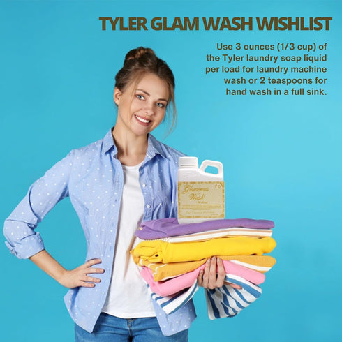 Worldwide Nutrition Bundle: Tyler Glamorous Wash Fine Laundry Liquid Detergent, 4 oz, 112-gram Container