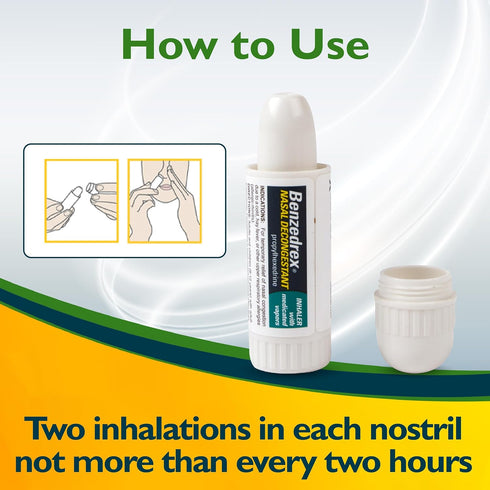 Benzedrex Nasal Decongestant Inhaler, 1 Count (Pack of 1)