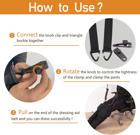 LLNC Upgraded Clip and Pull Dressing Aid