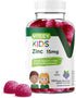 Zinc Gummies for Kids 15mg - Immune Support & Antioxidant - Vegan, Gluten Free, Tasty Chewable Berry Flavor - 120 Count