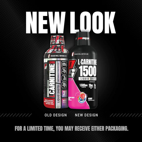 PROSUPPS L-Carnitine 1500 Stimulant Free Liquid Shots for Men and Women - Energizer Workout Drink, 31 Servings, Berry