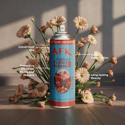 Silk Flowers and Real Touch Plants Aerosol Cleaner Spray: Premium Treatment for Cleaning, Shining, No Wiping Needed