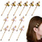 Luckycivia 12 Pcs Metal Cute Bee Hairpin, Exquisite Alloy Crystal Bee Hair Side Clips, Honeybee Hair Accessories for