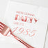 Crisky 40th Birthday Cocktail Napkins, Rose Gold, 50 Pcs, 3-Ply, Party Supplies for Cake Dessert Beverage Table