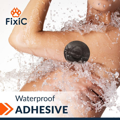 Fixic Freestyle Adhesive Patch 25 PCS - Pre-Cut for Libre 1, 2, 3 & Plus, Enlite, Guardian - Black, Long Fixation