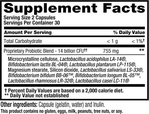 Nutrition Now PB8 Acidophilus Capsules, 60 Count for Digestive Health.